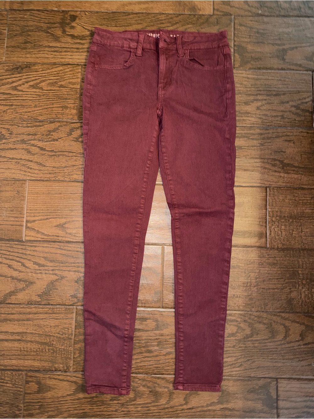 American Eagle Outfitters Women's Burgundy Skinny Jeggings